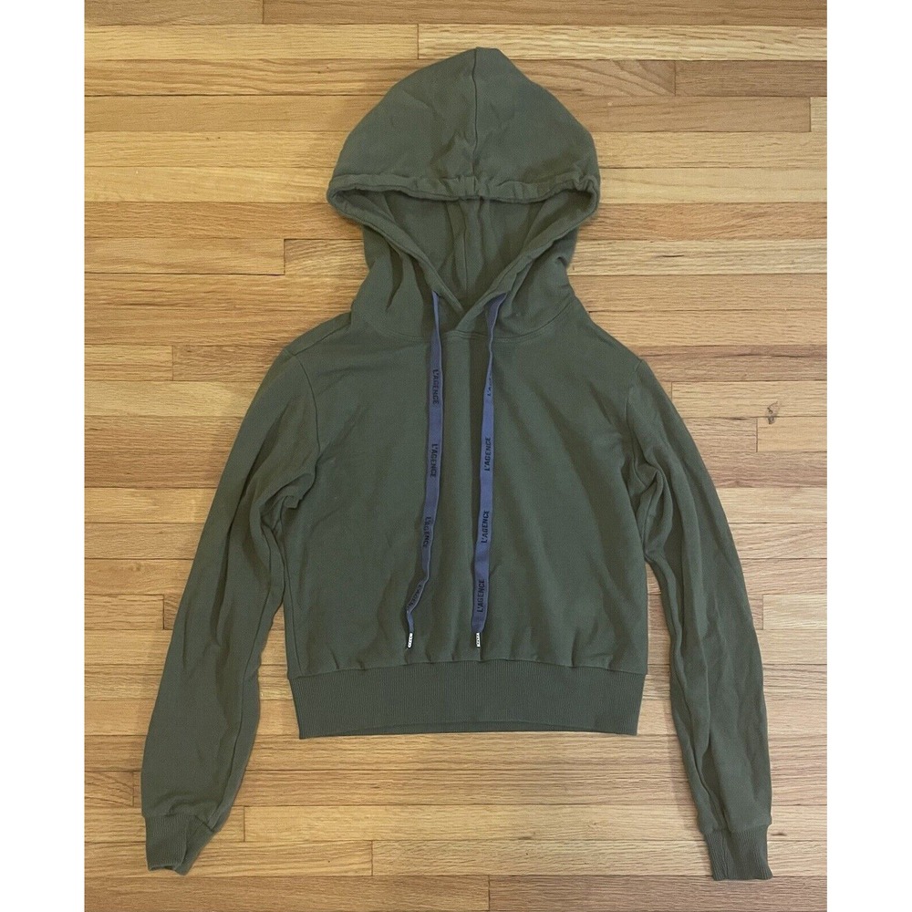 L'Agence Elle Hoodie Sweatshirt in Green Size XS